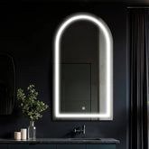 Specchio LED Semiovale 2 | Pulsante touch | Luce bianca fredda - Reyze Serie Salono Modello 1
